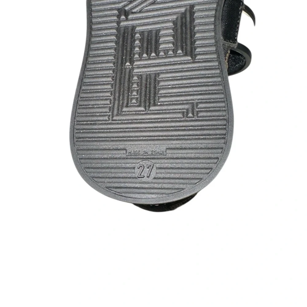 Fendi Black and Brown FF Logo Sock Sneakers - Kids Unisex - Size EU 27 - Picture 5 of 8